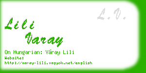 lili varay business card