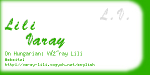 lili varay business card